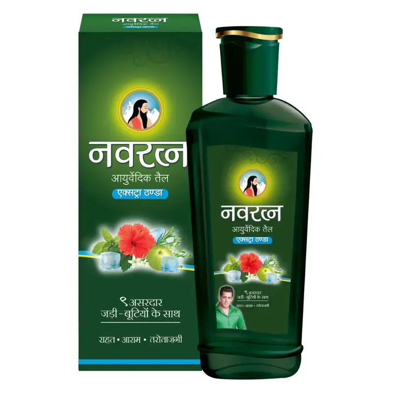 Navratna Extra Thanda Ayurvedic Oil: 300 ml by NAVRATNA
