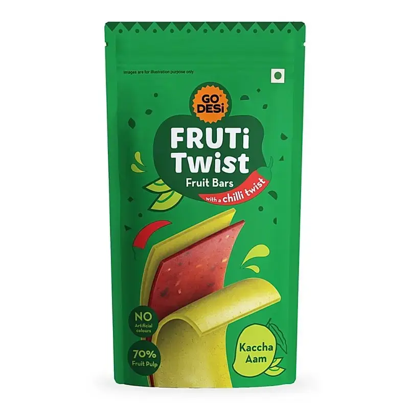 Go Desi Kaccha Aam Fruti Twist Fruit Bars: 70 g by GO DESI