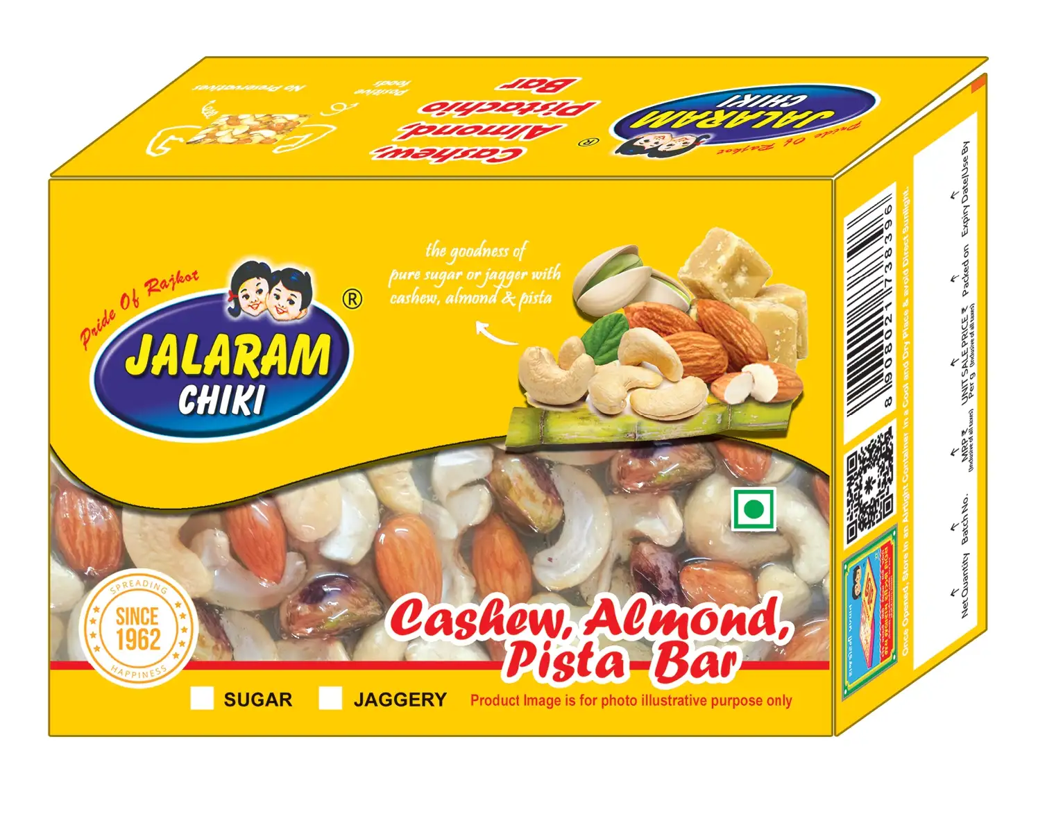 Jaggery Cashewnut Almond Pista Chiki bar