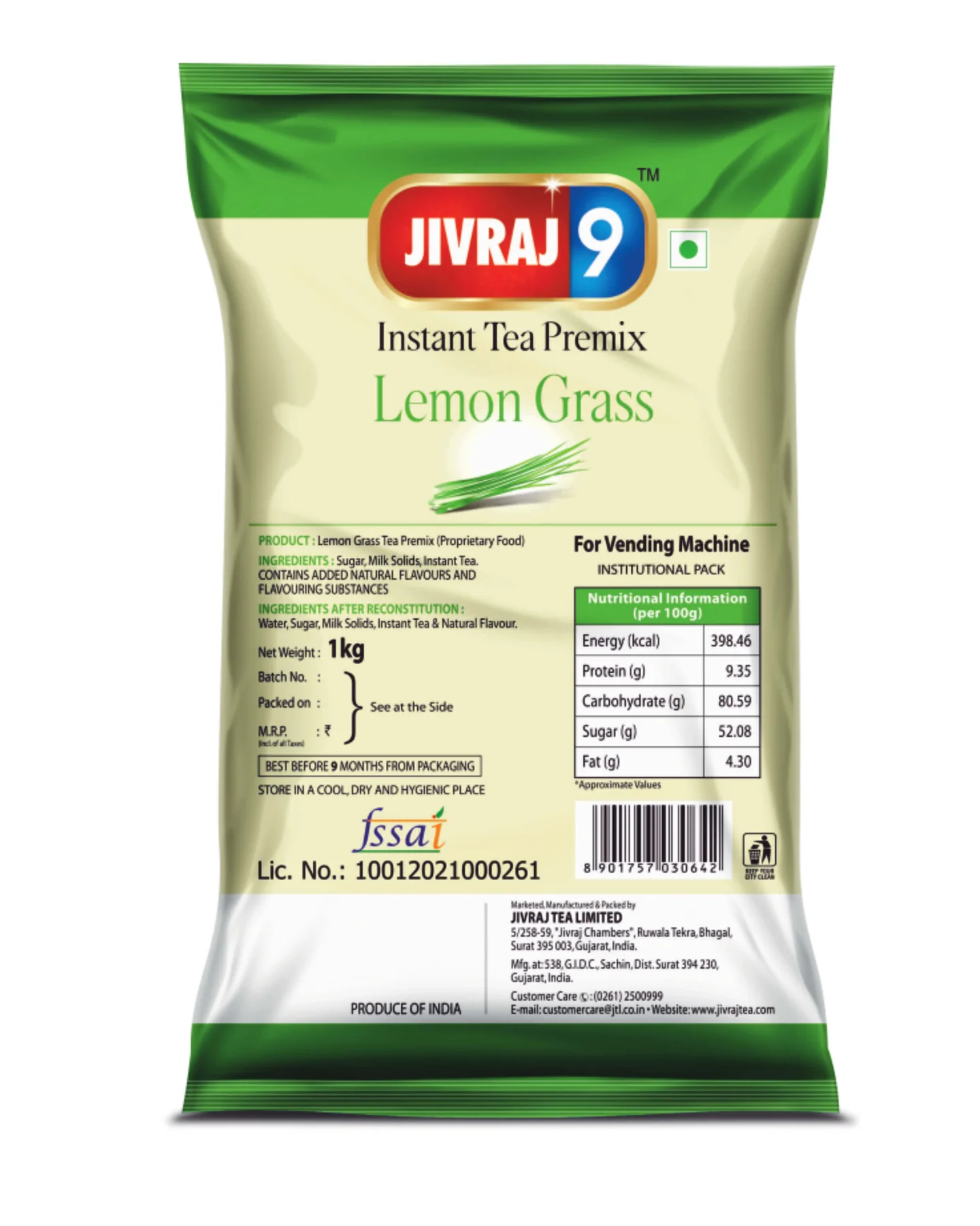 JIVRAJ9 LEMON GRASS PREMIX TEA
