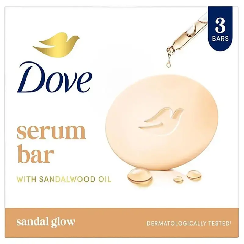 Dove Sandal Glow Serum Bar: 3x125 g