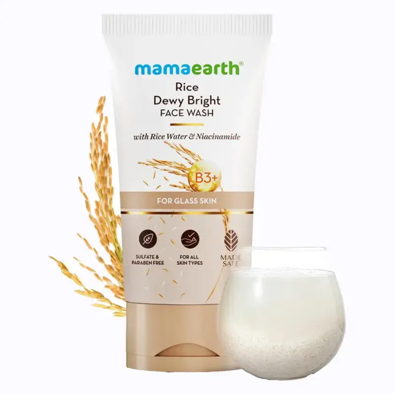 Mamaearth Rice Face Wash With Rice Water & Niacinamide: 150 ml