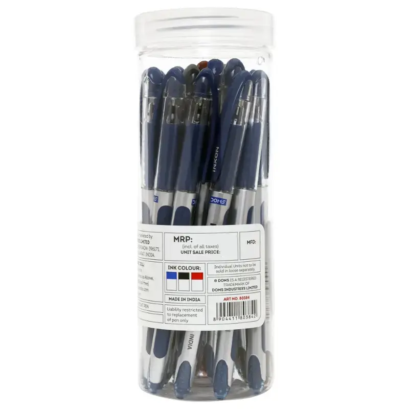Doms Inxon Ball Pens - 20 Pieces Jar: 1 Unit