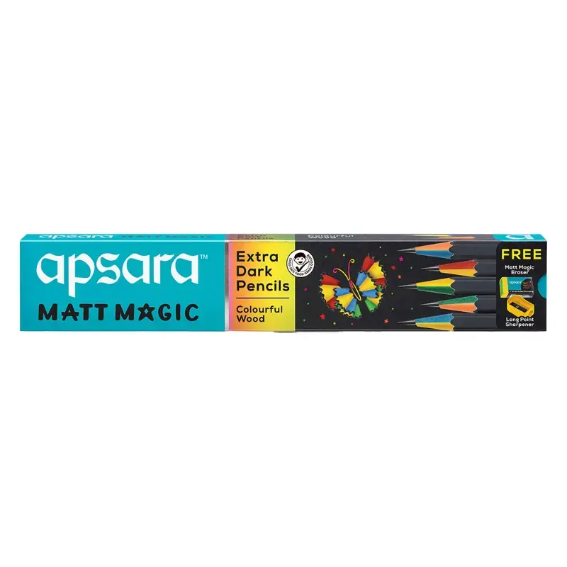 Apsara Matt Magic 2.0 Extra Dark Pencil: 10 Pieces