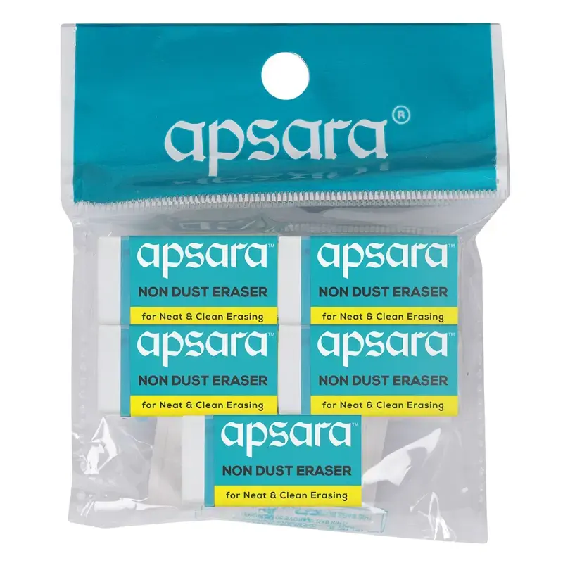 Apsara Non Dust Eraser: 5 Pieces