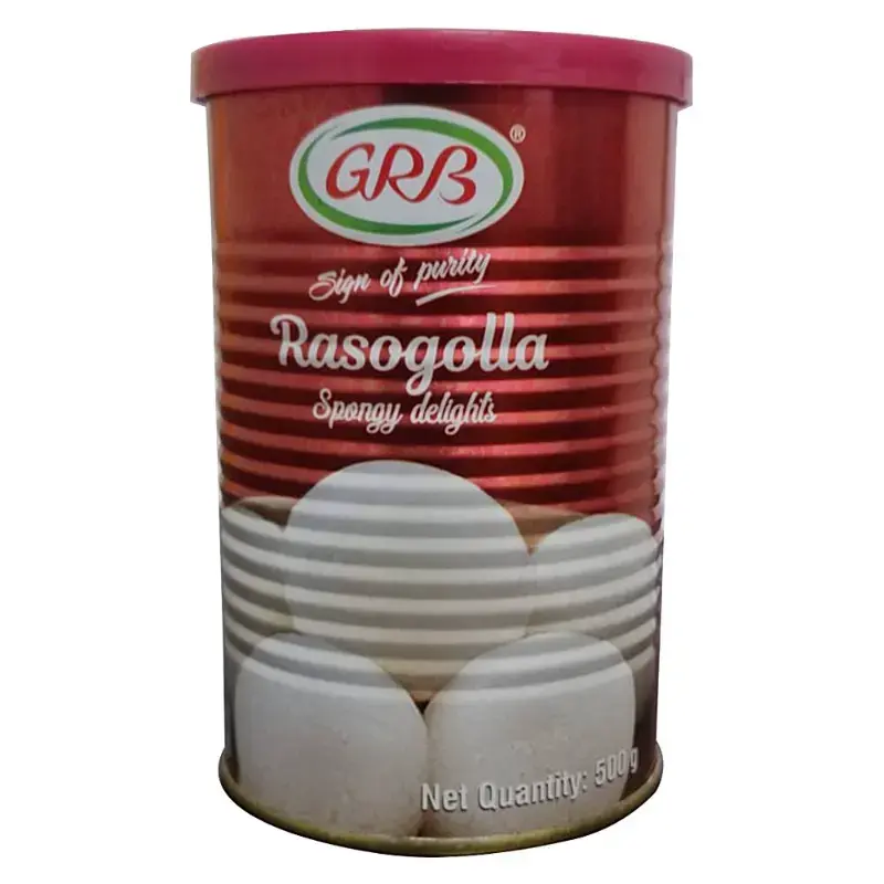 GRB Rasogolla Tin: 500 g