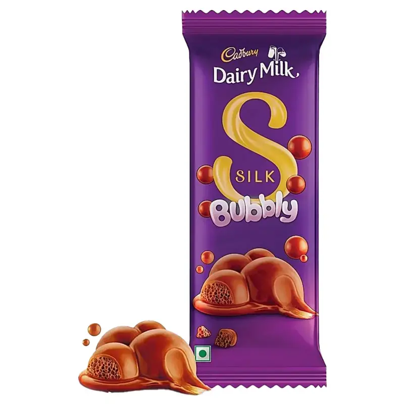 Cadbury Dairy Milk Silk Bubbly Chocolate Bar: 112 g