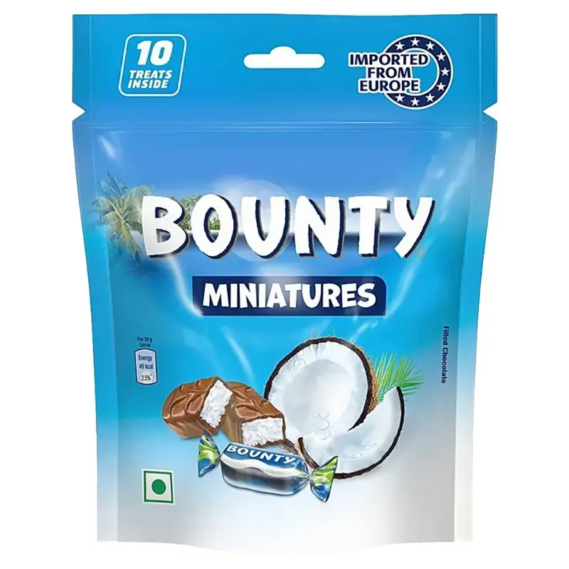 Bounty Miniatures Filled Chocolate: 100 g