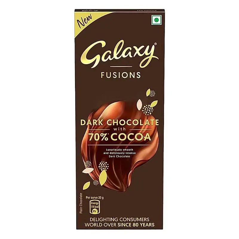 Galaxy Fusions Dark Chocolate With 70% Cocoa: 110 g