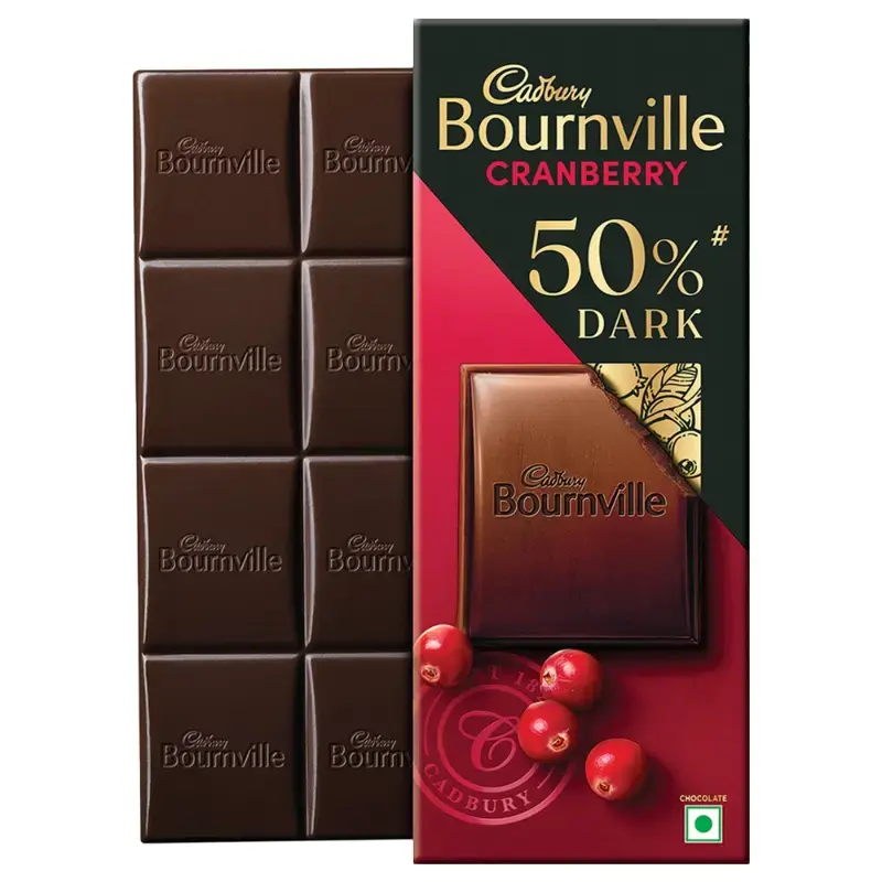 Cadbury Bournville Cranberry Dark Chocolate Bar: 78 g