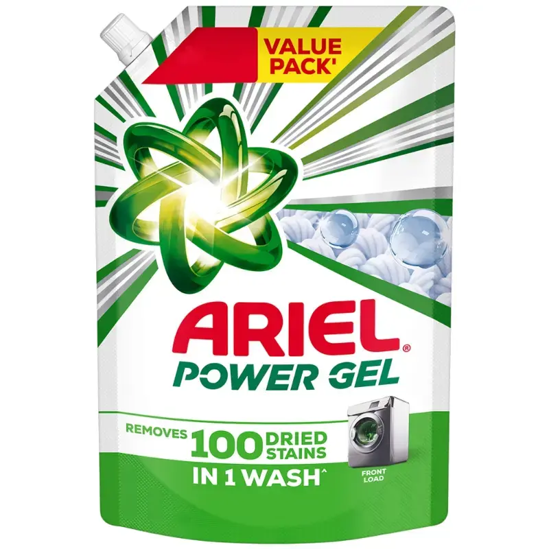 Ariel Power Gel Front Load Liquid Detergent: 900 g