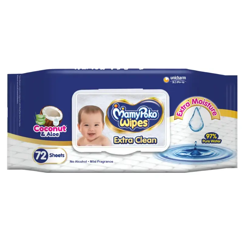 Mamy Poko Wipes - Aloe Vera Extract: 72 U