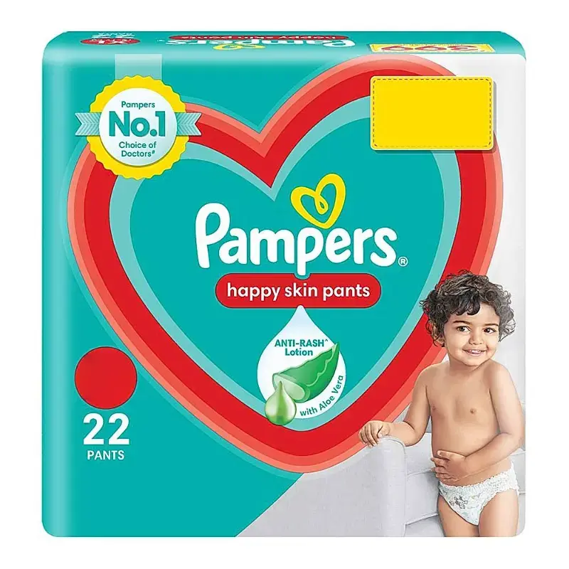 Pampers Happy Skin Pants - XL: 22 U