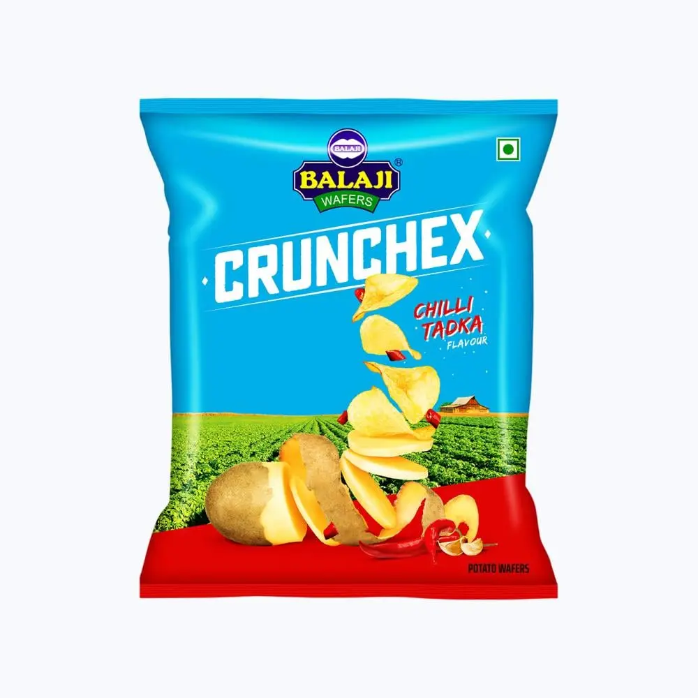 Balaji Crunchex Chilli Tadka Potato Wafers by BALAJI - JuganooBox Online Grocery
