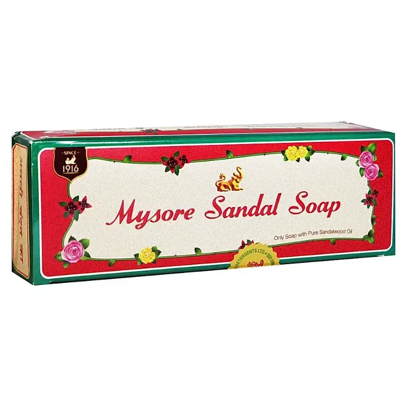 Mysore Sandal Soap: 3x150 g by MYSORE SANDAL - JuganooBox Online Grocery