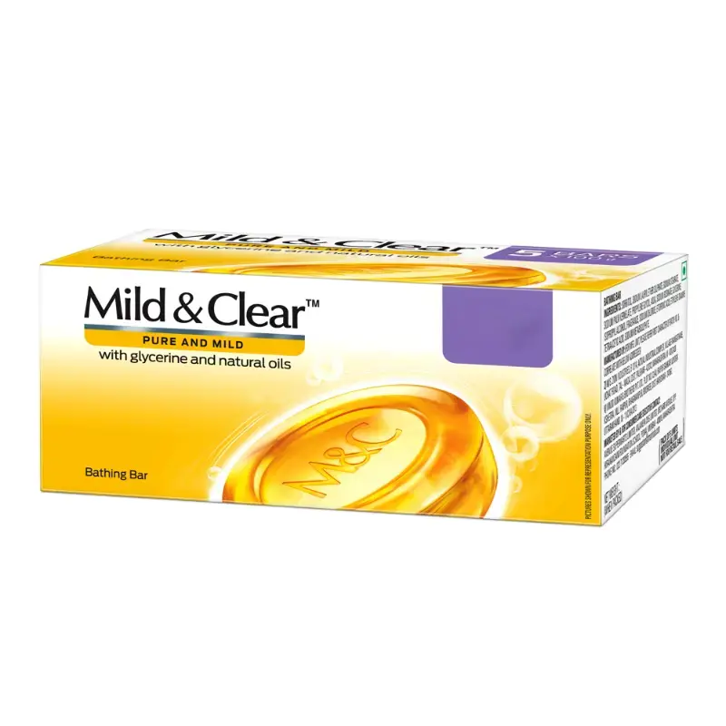 Mild & Clear Soap With Glycerine & Natural Oils: 5x100 g by MILD &amp; CLEAR - JuganooBox Online Grocery