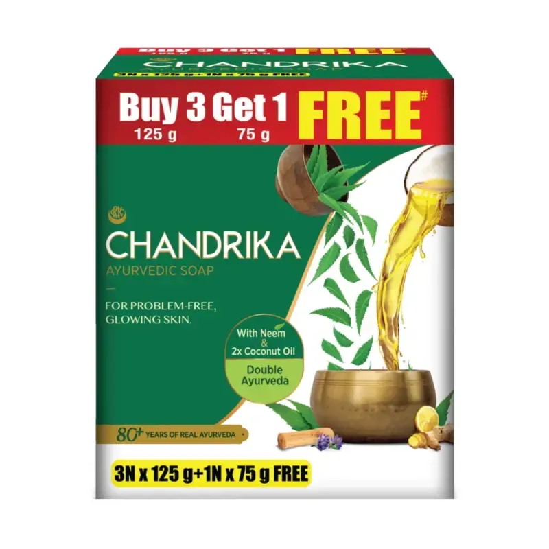 Chandrika Ayurvedic Soap: 3Ux125g by CHANDRIKA - JuganooBox Online Grocery