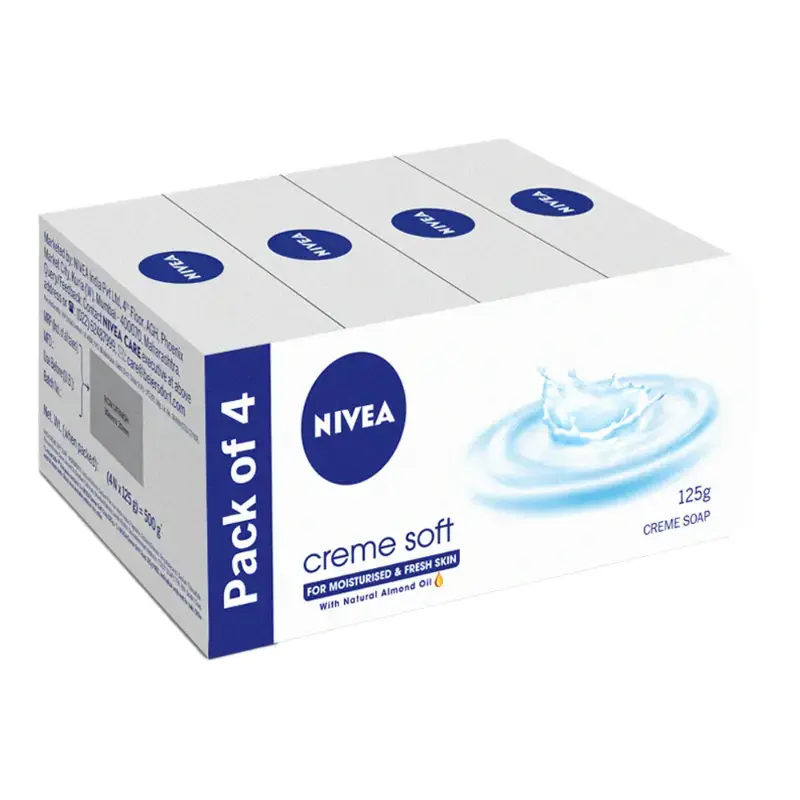Nivea Creme Soft Soap Pack: 4x125 g by NIVEA - JuganooBox Online Grocery