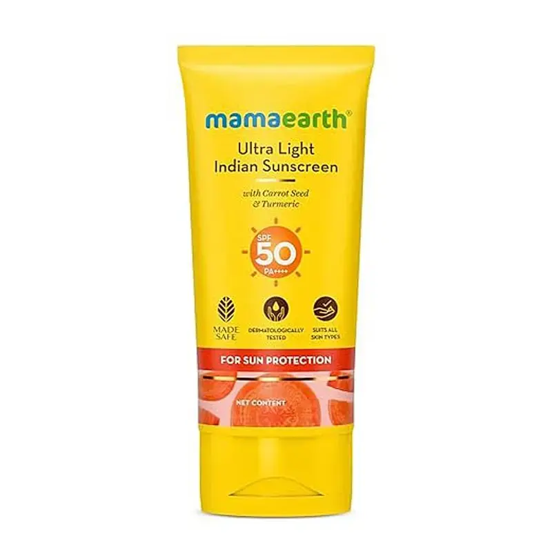 Mamaearth Ultra Light Indian Sunscreen SPF 50: 80 g by MAMAEARTH - JuganooBox Online Grocery