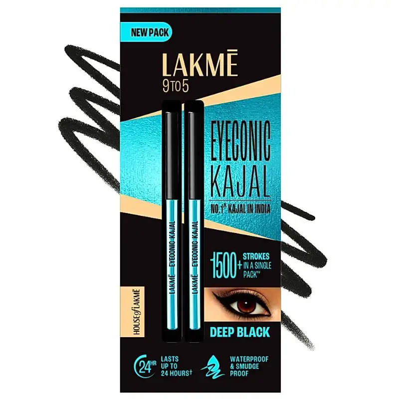 Lakme Eyeconic Kajal Twin Pack: 2N x0.35 g by LAKME - JuganooBox Online Grocery