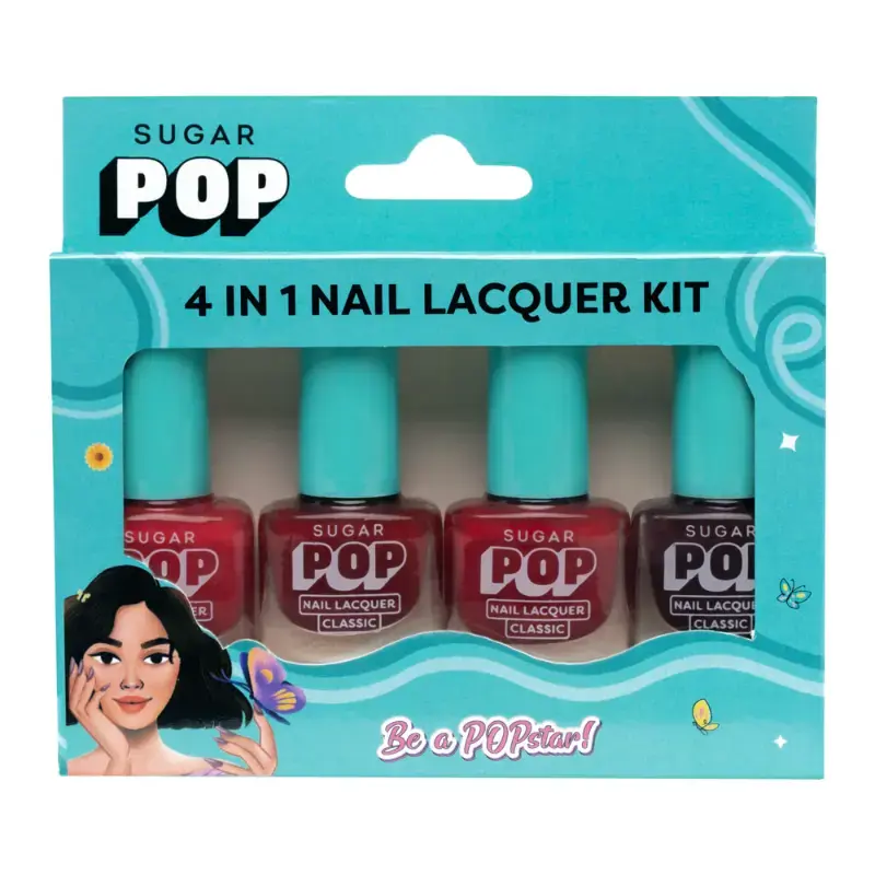 Sugar Pop 4 In 1 Nail Lacquer Kit 02 Rouge Canvas: 4 x 5 ml by SUGER POP - JuganooBox Online Grocery