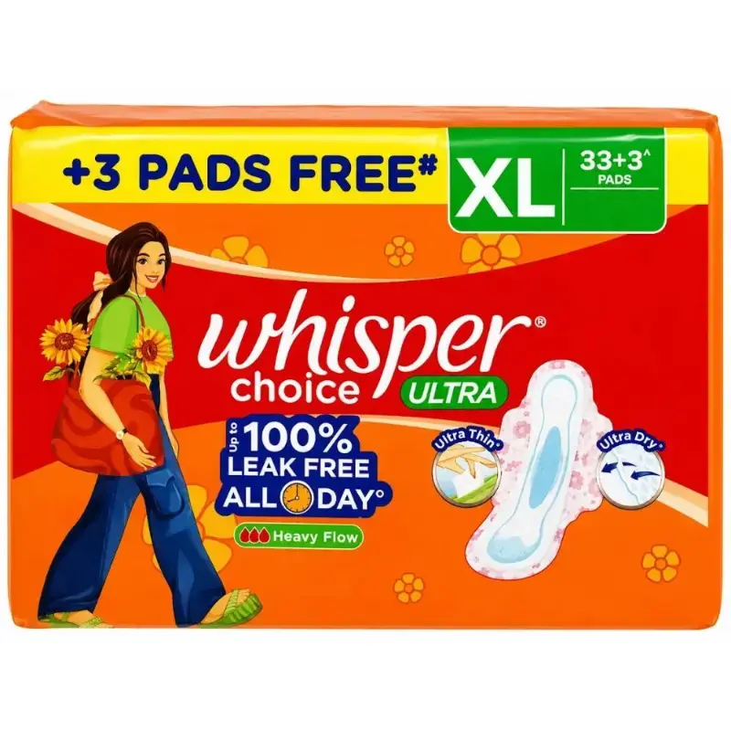 Whisper Choice Ultra 100% Worry Free Protection Pads: 33 U by WHISPER - JuganooBox Online Grocery