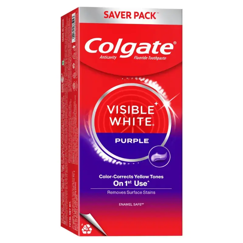Colgate Visible White Purple Toothpaste: 240 g by COLGATE - JuganooBox Online Grocery