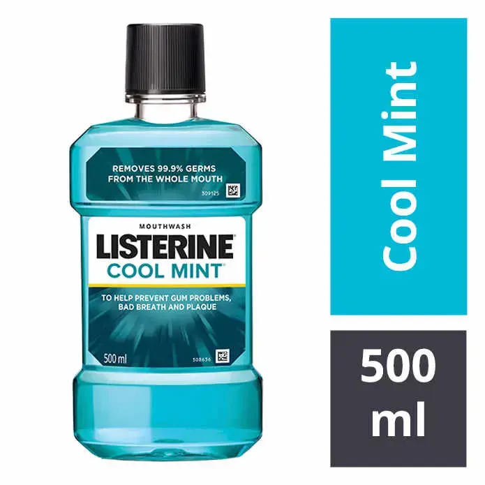 Listerine Cool Mint Mouthwash: 500 ml by LISTERINE - JuganooBox Online Grocery
