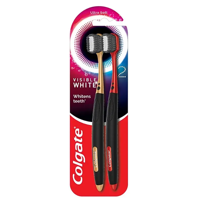 Colgate Visible White Ultra Soft Toothbrush: 2 Unit by COLGATE - JuganooBox Online Grocery