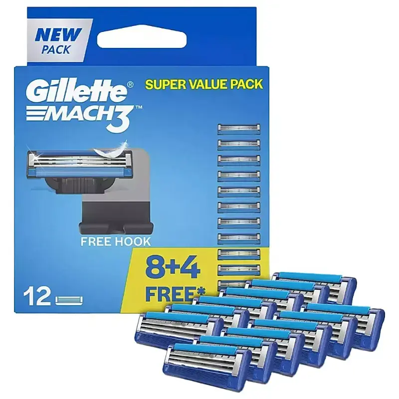 Gillette Mach3 Cartridges: 12 Unit by GILLETTE - JuganooBox Online Grocery