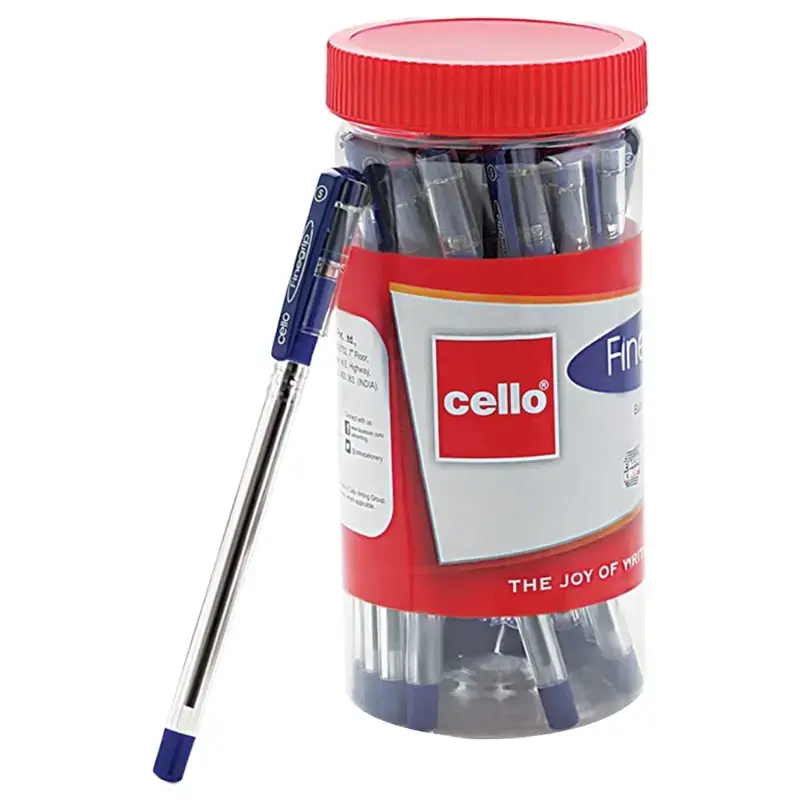 Cello Finegrip Blue Pen (Jar): 25 Pieces by CELLO - JuganooBox Online Grocery