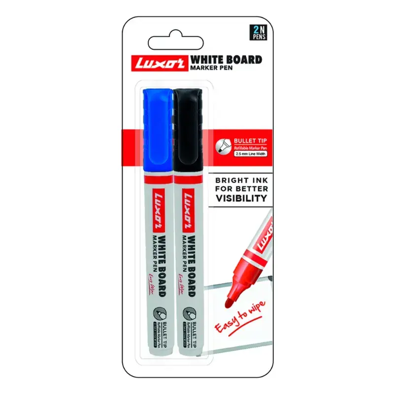 Luxor White Board Marker - Black & Blue: Pack of 2 by LUXOR - JuganooBox Online Grocery