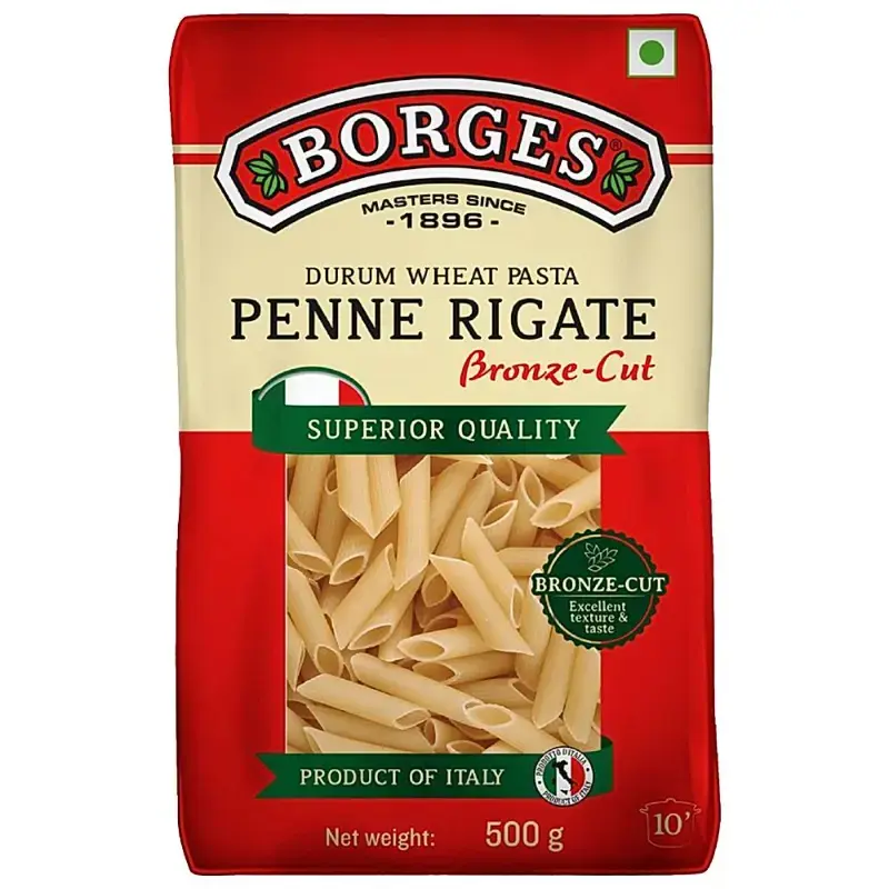 Borges Penne Rigate Durum Wheat Pasta: 500 g by BORGES - JuganooBox Online Grocery