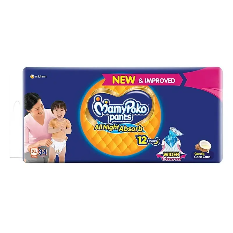 Mamy Poko Pants All Night Absorb - XL (12-17 kg): 34 U by MAMY POKO - JuganooBox Online Grocery