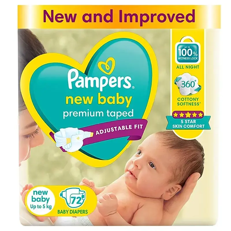 Pampers Active Baby - New Born (NB): 72 U by PAMPERS - JuganooBox Online Grocery