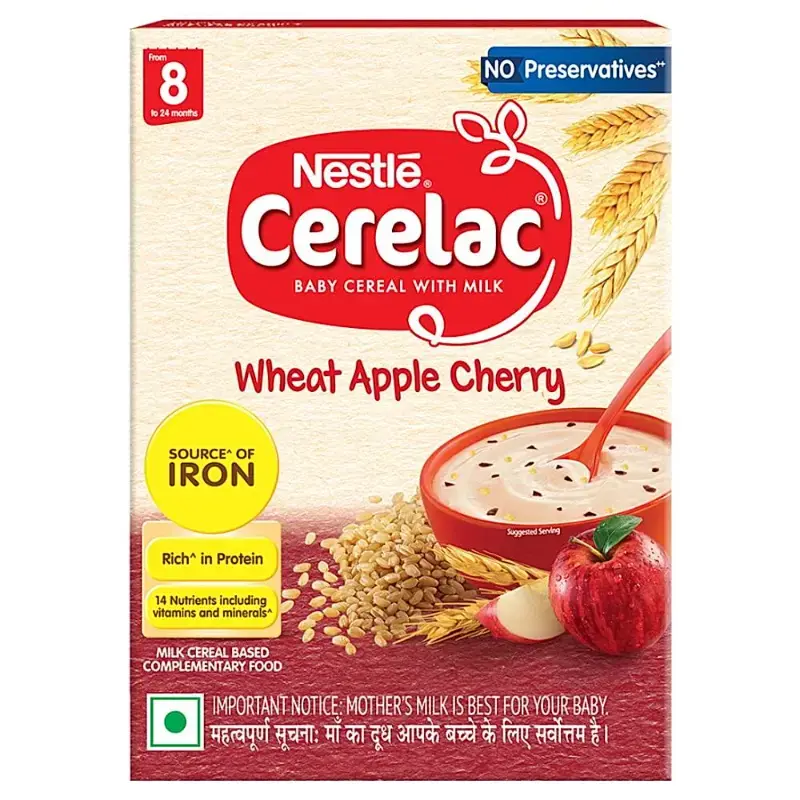 Nestle Cerelac Wheat Apple Cherry: 360 g by NESTLE - JuganooBox Online Grocery