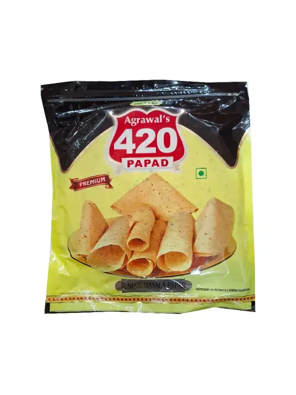 PUNJABI MASALA PAPAD by AGRAWAL'S 420 NAMKEEN - JuganooBox Online Grocery
